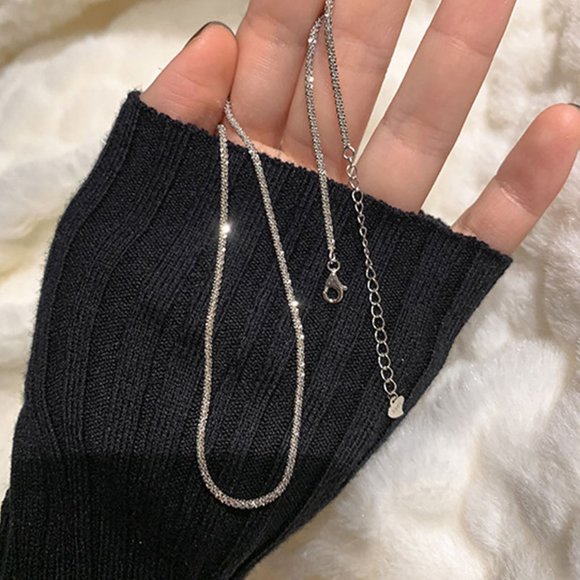 NEW 925 Sterling Silver Shiny Chain Necklace - Picture 2 of 11